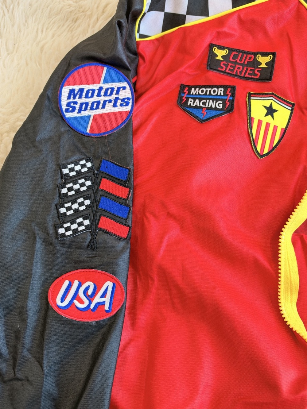 Fast Lane Racing Race Car Driver Costume Set Adult Standard - Picture 6 of 11